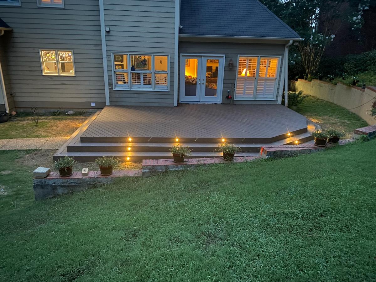 Patio Build Up with Outdoor Lighting
