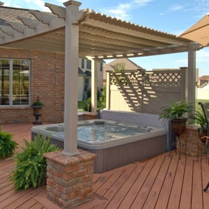 Pergola over deck