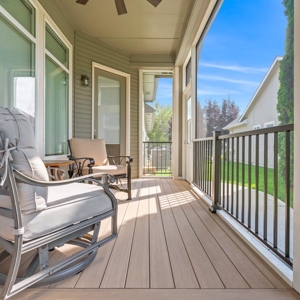 Beautiful screened porch perfect for enjoying a morning cup of coffee.