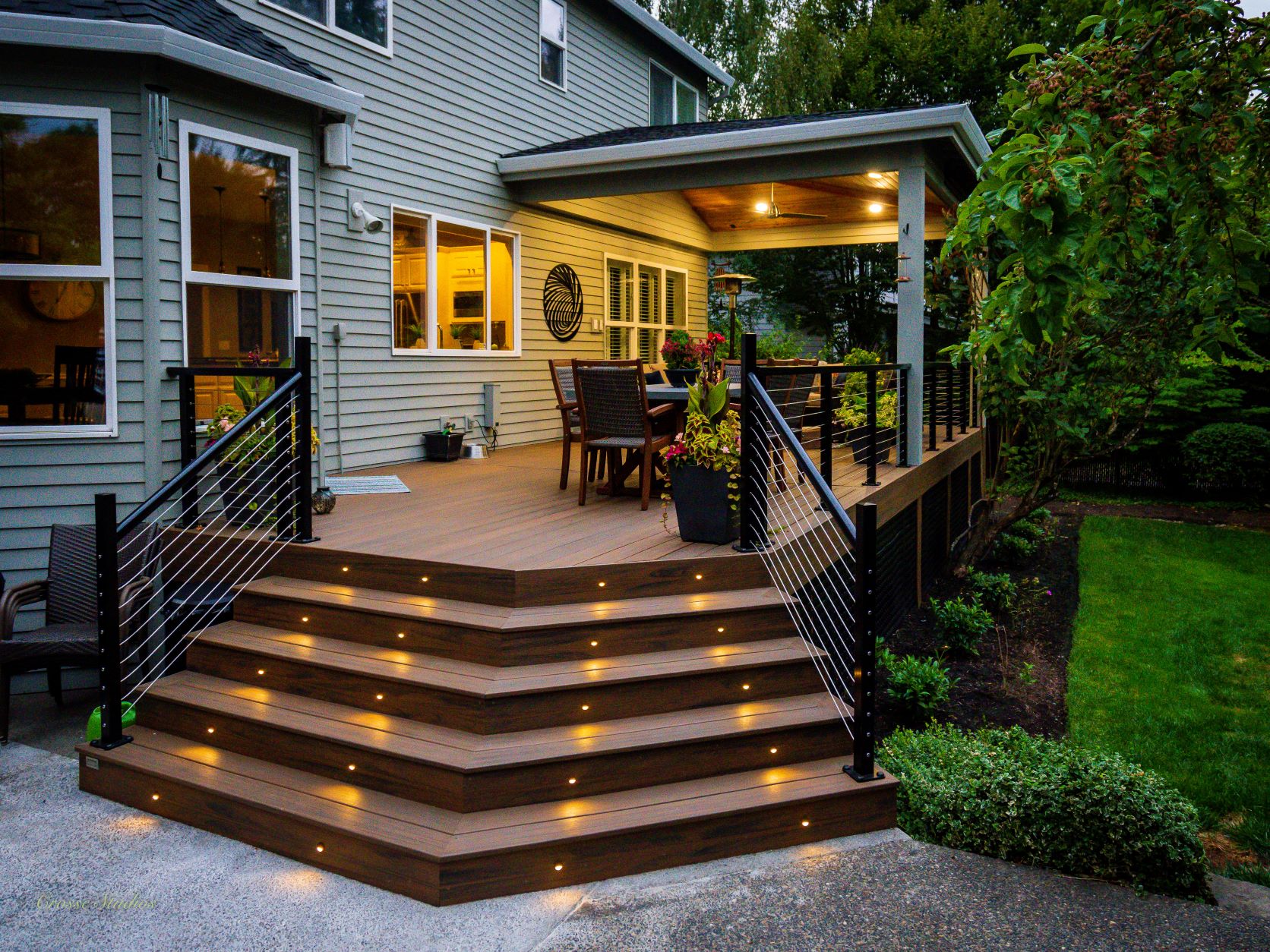 Cascading Deck Stairs