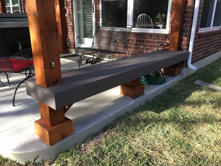 Archadeck of Austin Custom Built Azek Bench in Steiner Ranch