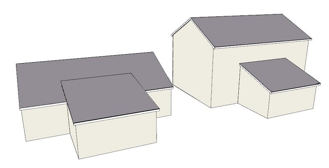 model of gable roof