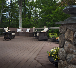 Seating area on a deck 
