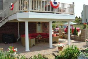 Raised deck and patio
