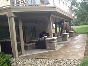 Raised deck and patio