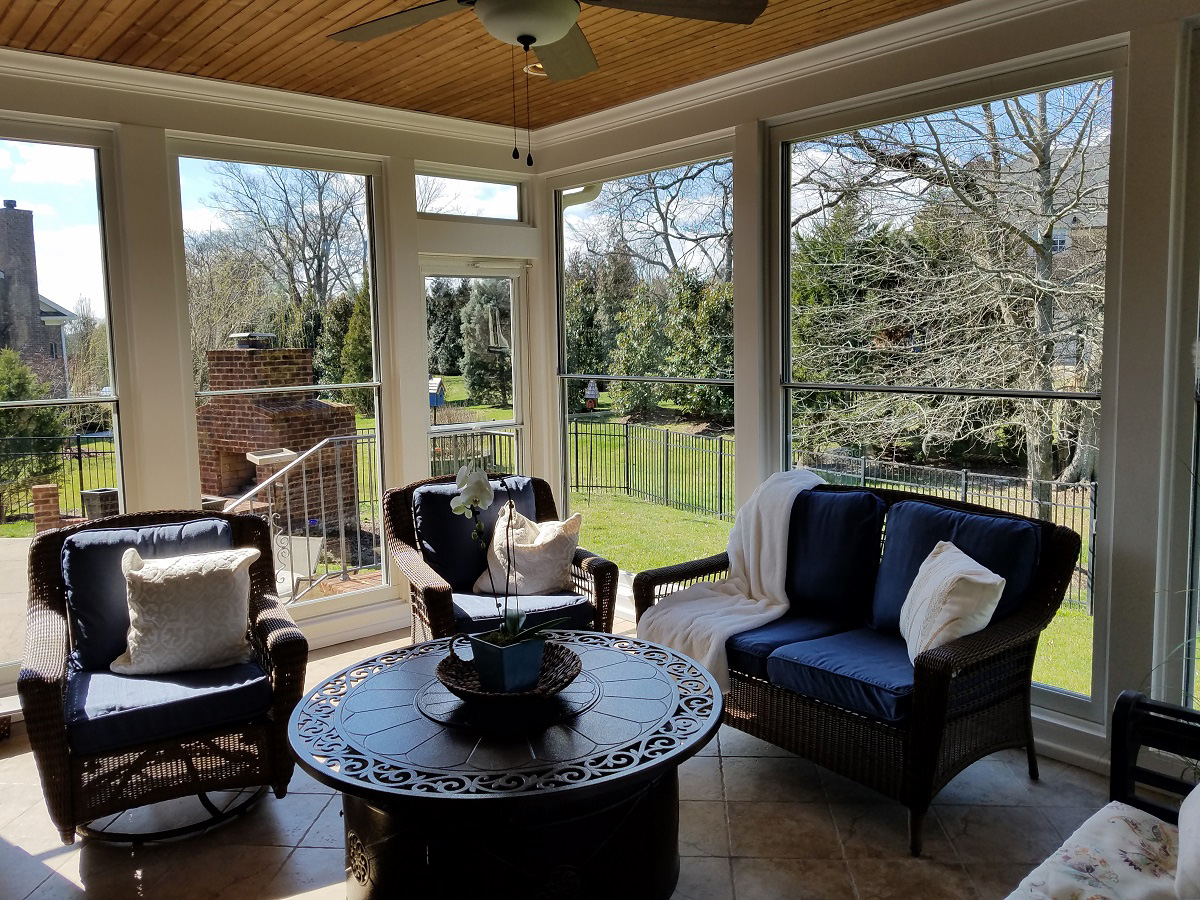 The smart way to upgrade an open screened porch to a 3season porch.