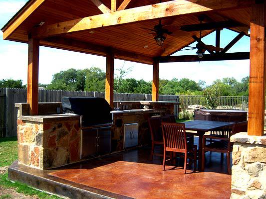 covered patio over outdoor kitchen
