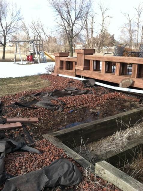 deck buildout during the winter