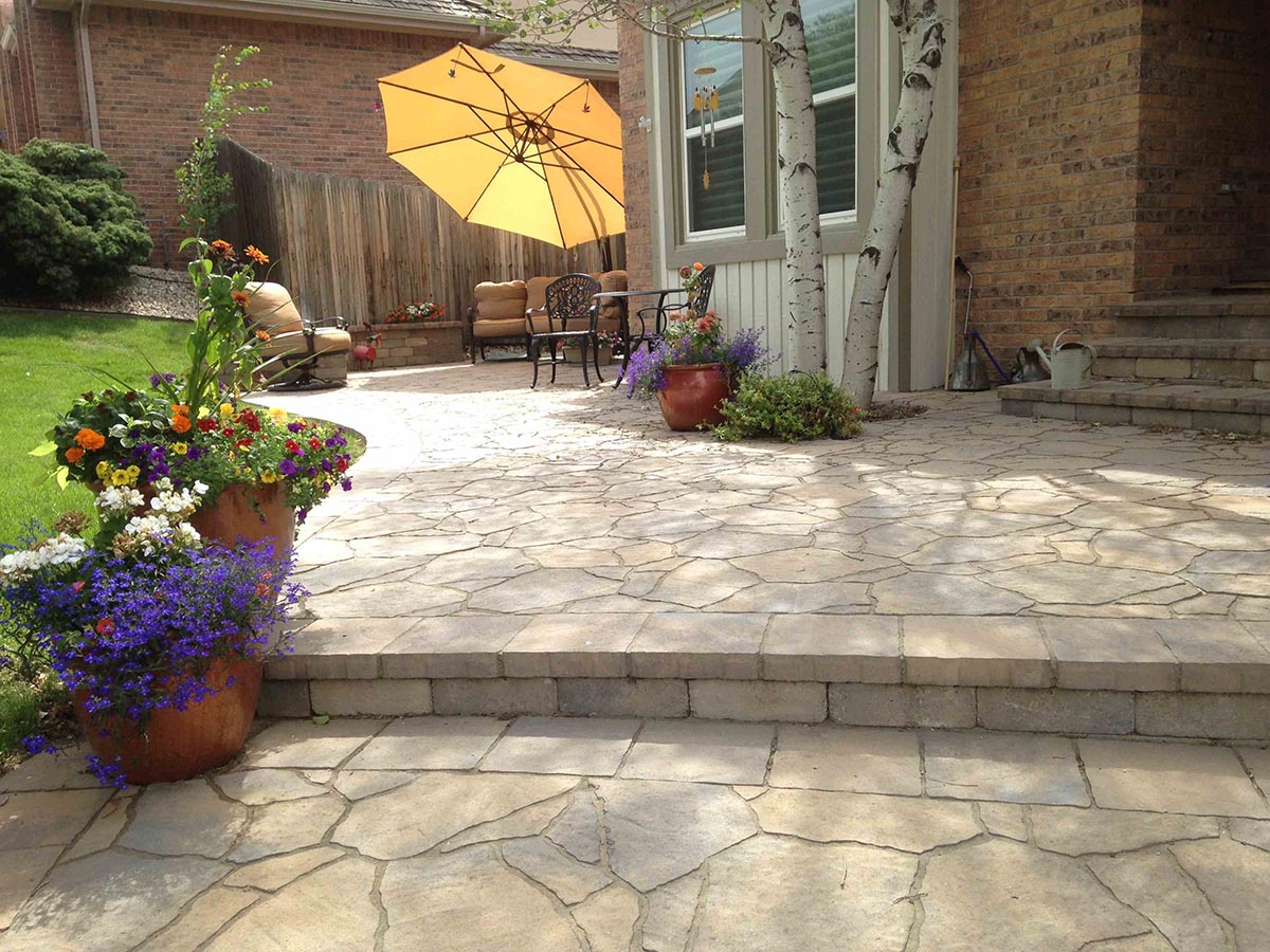 patio with furtiture and umbrella