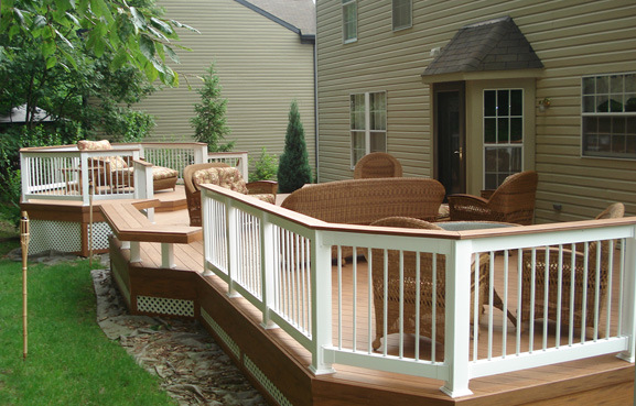 Deck and seating areas