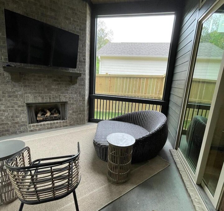 A beautiful screened porch upgrade in Knox Square in Hoover.