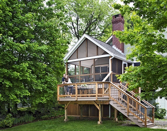 Large patio deck