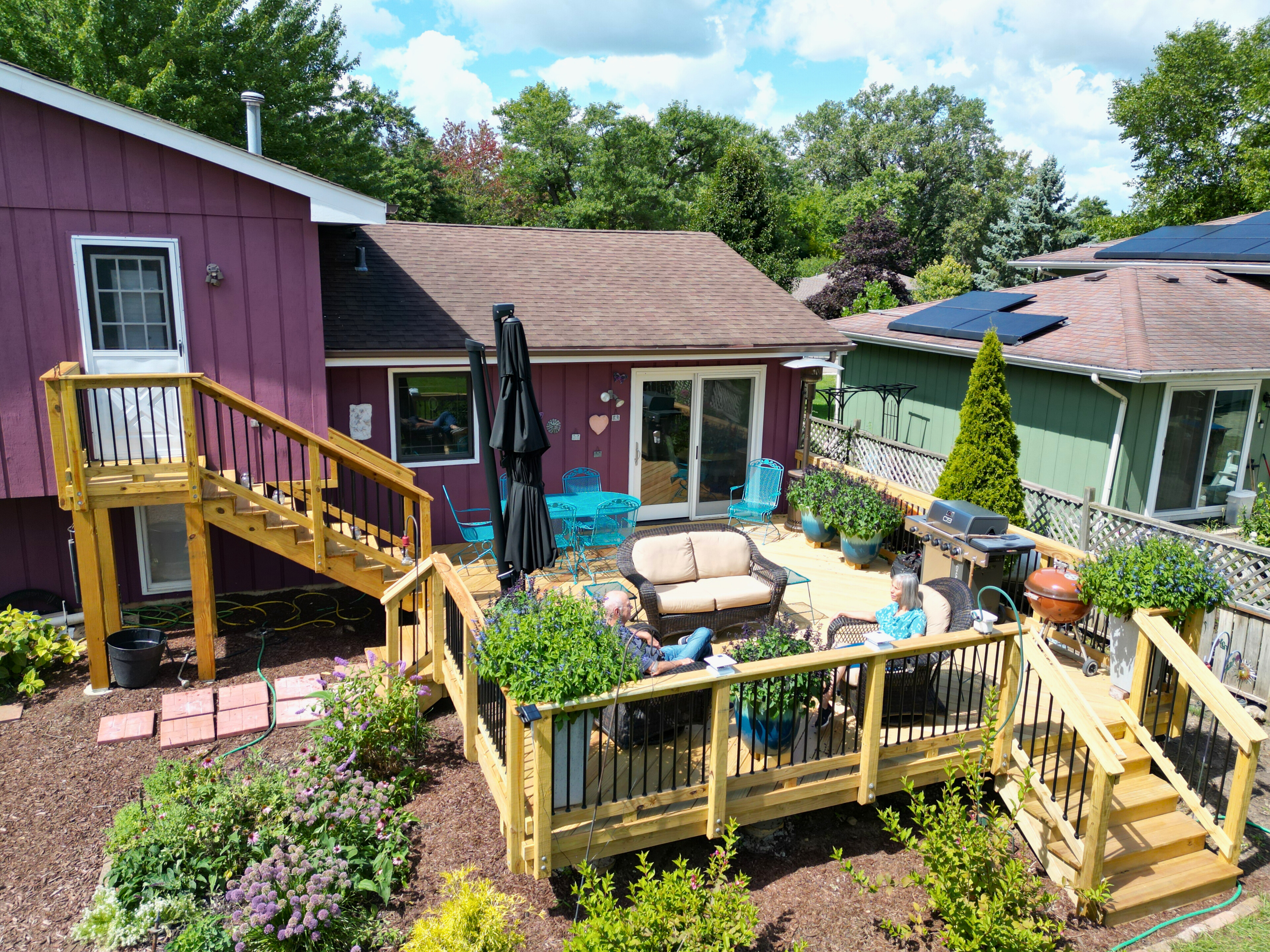 Wood deck construction in west chicago by archadeck.