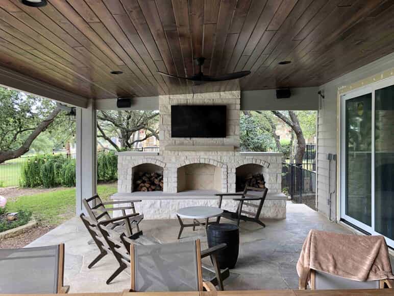 Lakeway TX Outdoor Fireplace