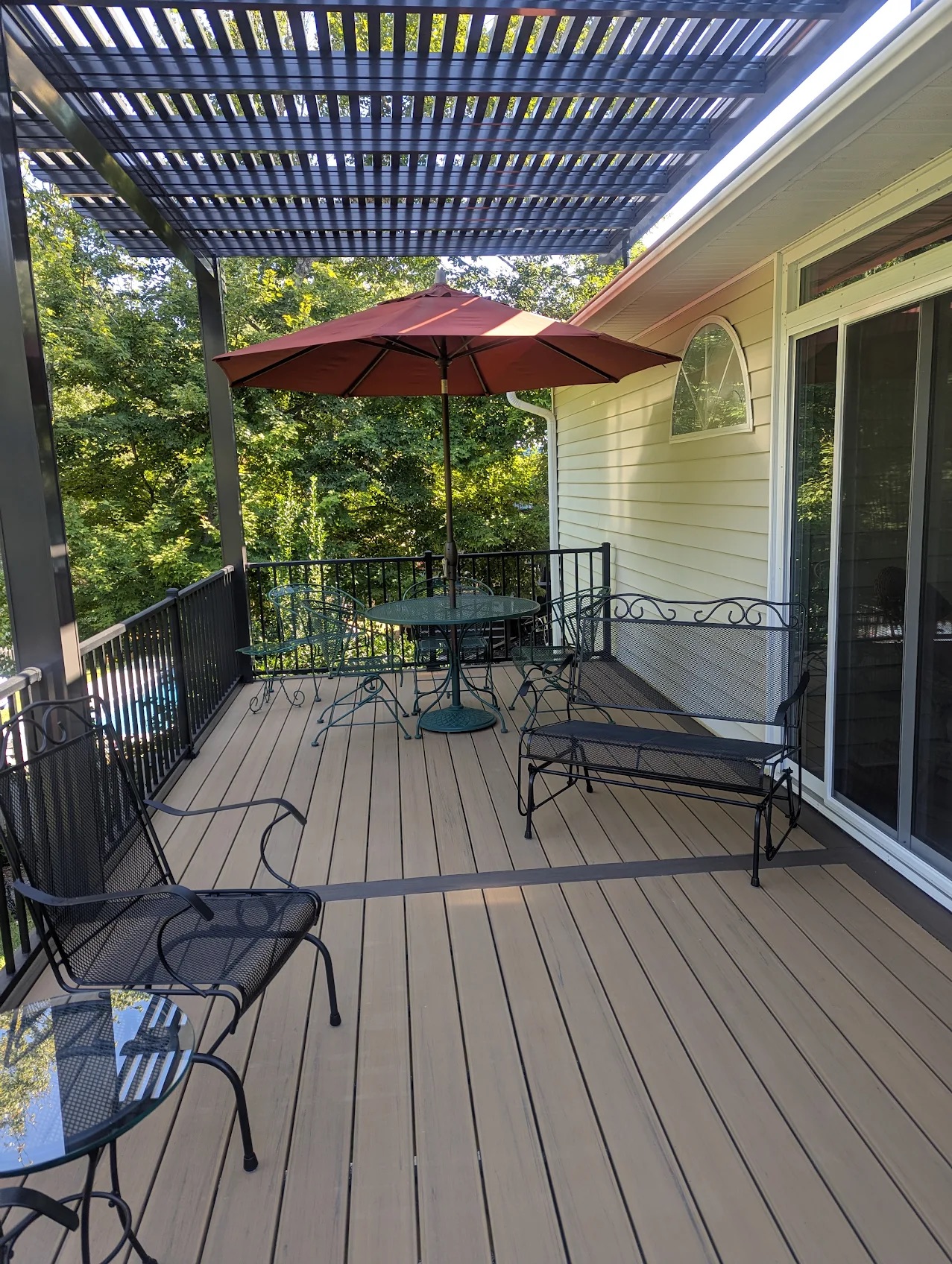 custom pergolas and deck roof in timnath