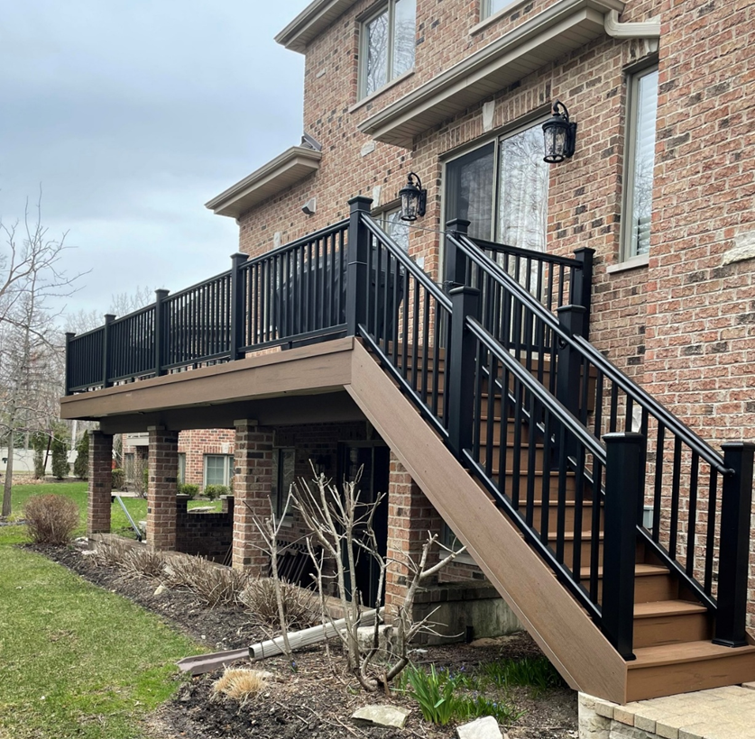 deck on the back of a house