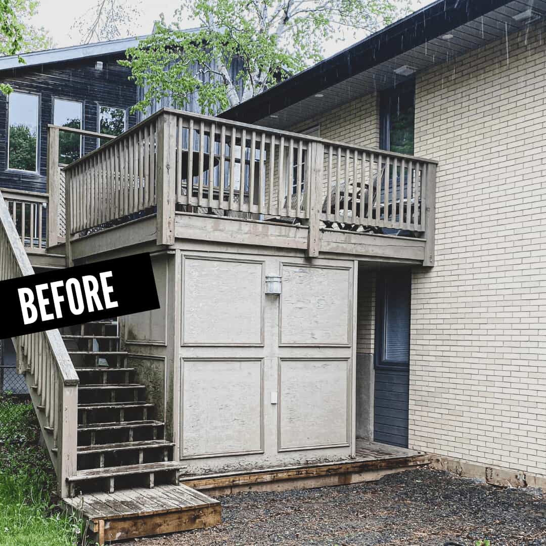 Before Image of  Deck with Shed Underneath