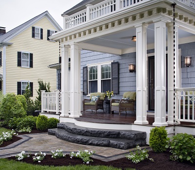 front porch with columns 