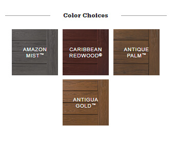 TimberTech Tropical Collection color choices