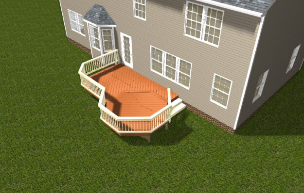 Classic backyard deck design