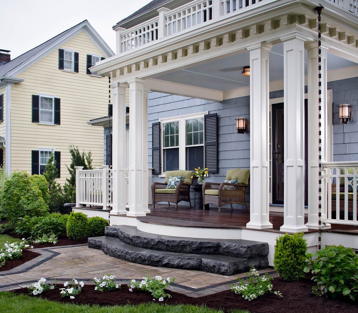 Traditional front porch