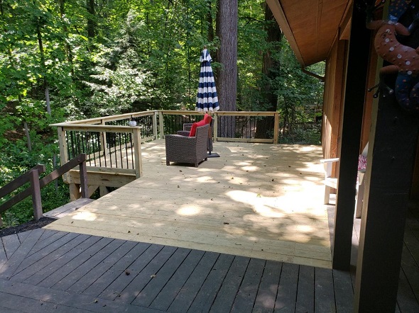 Akron wooden deck