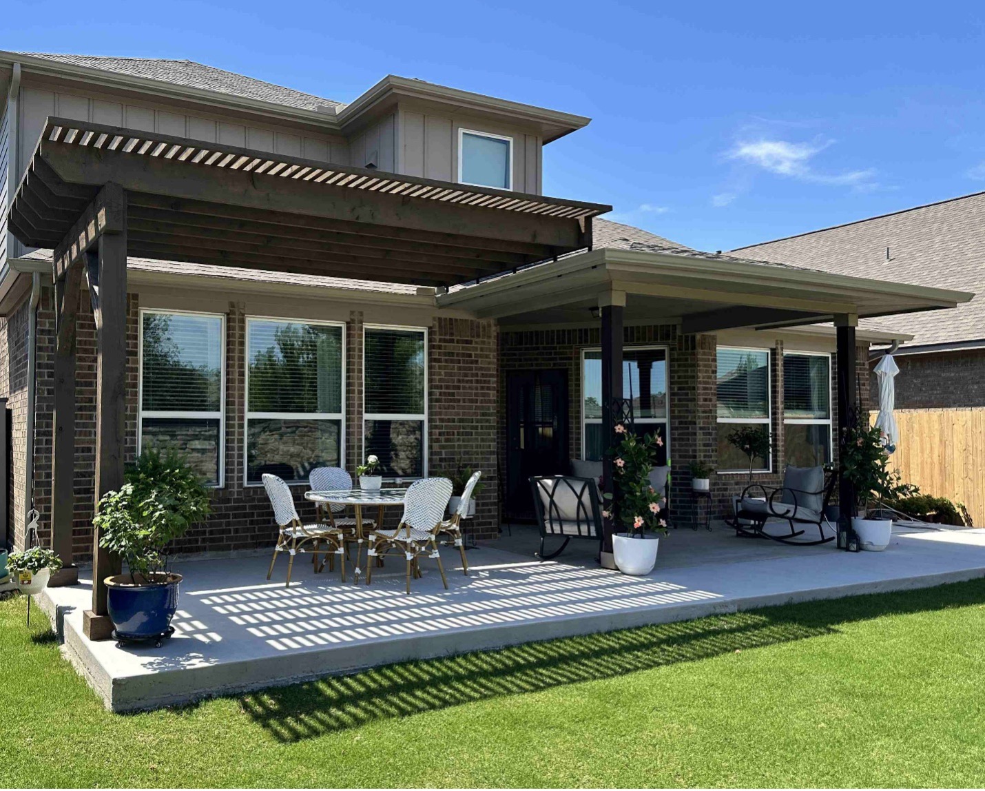 pergola over a back deck