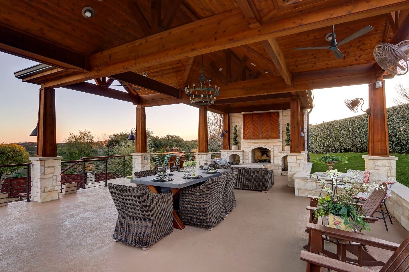 Dining area on outdoor living space