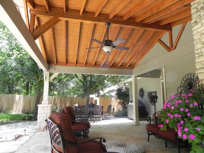 large porch overhang 