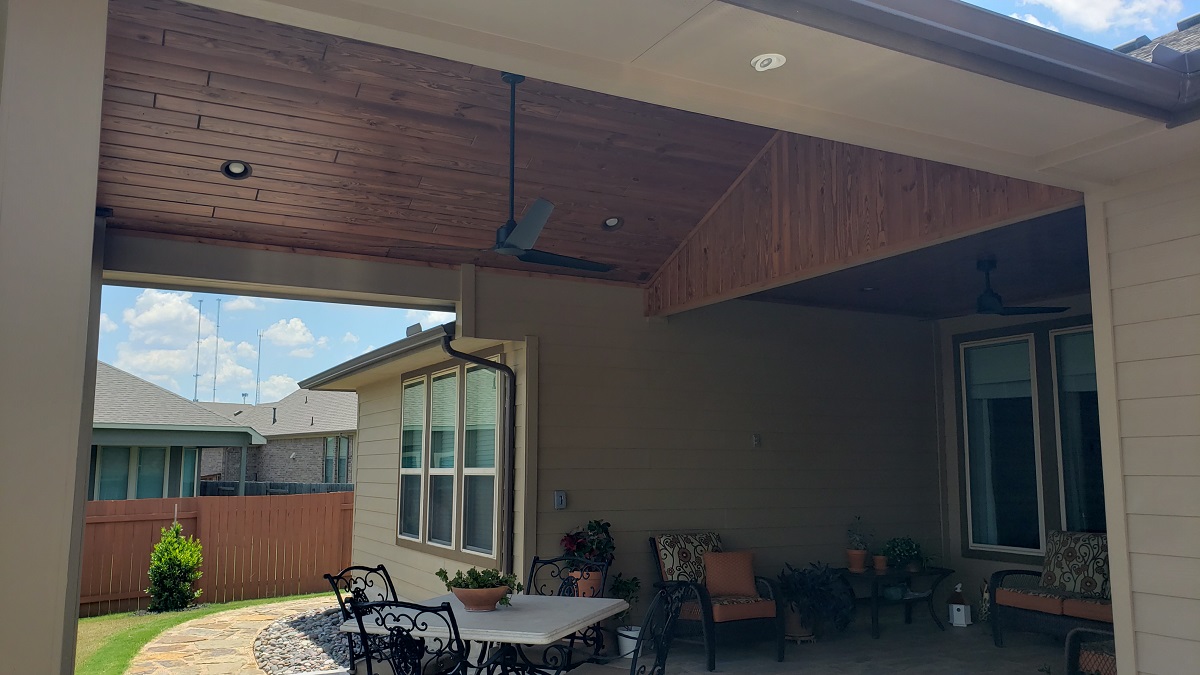 Covered Patio Delivers Shade Solution in Georgetown TX.  