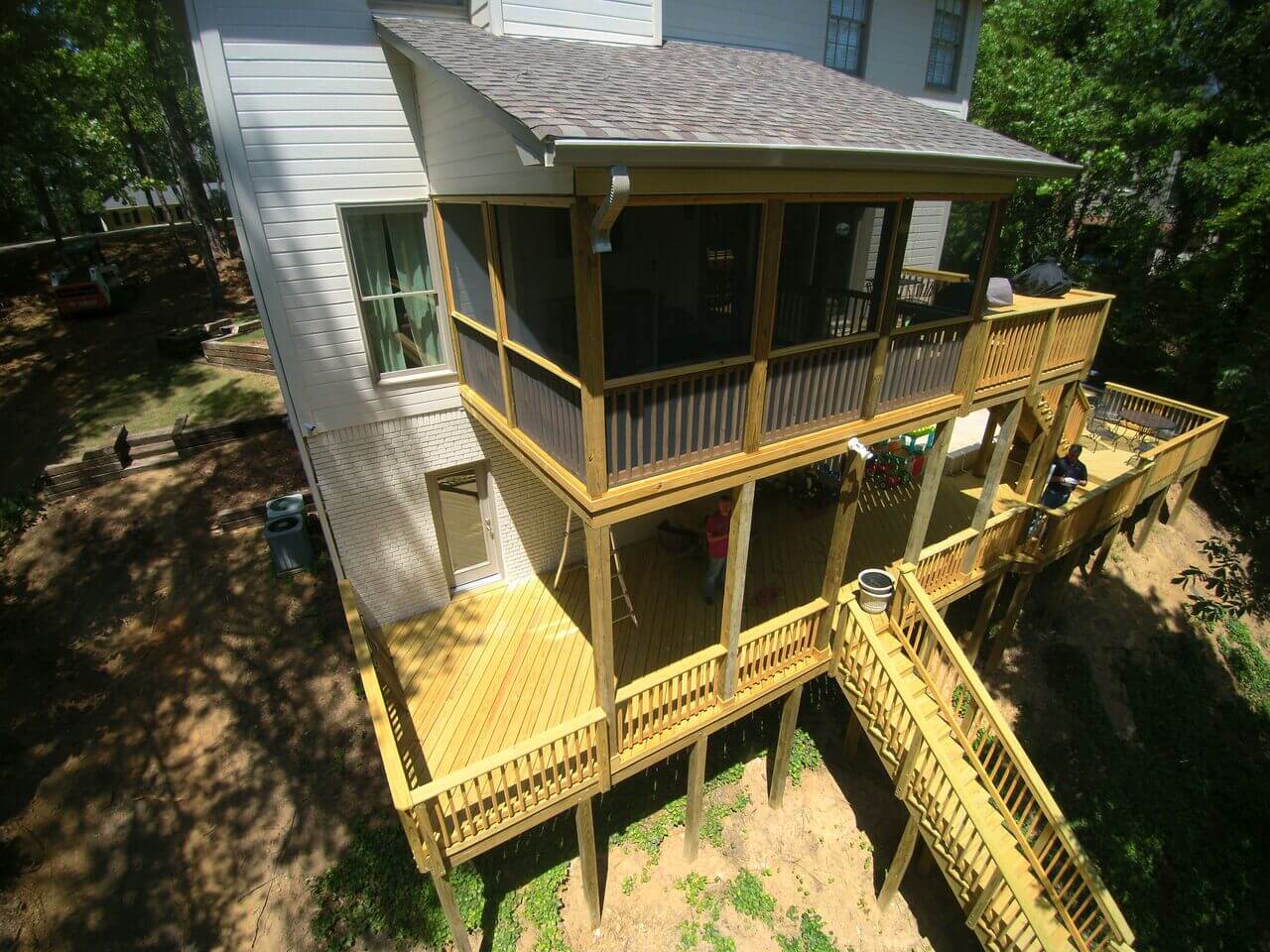 double deck with porch
