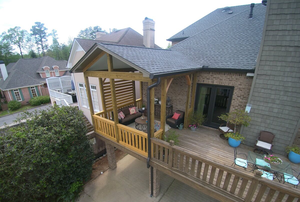 Porch addition to existing deck
