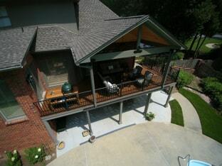 open porch and deck in greystone