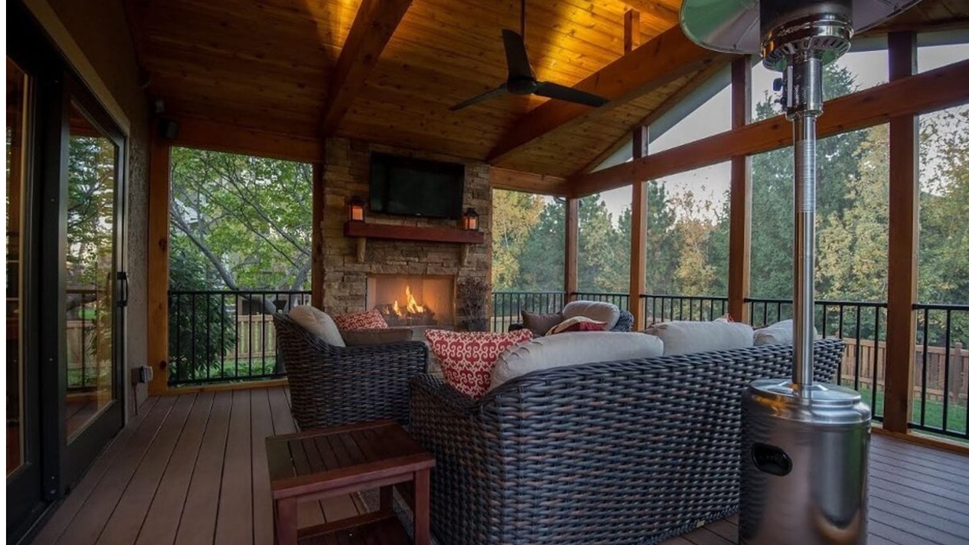 Screened porches make great man caves