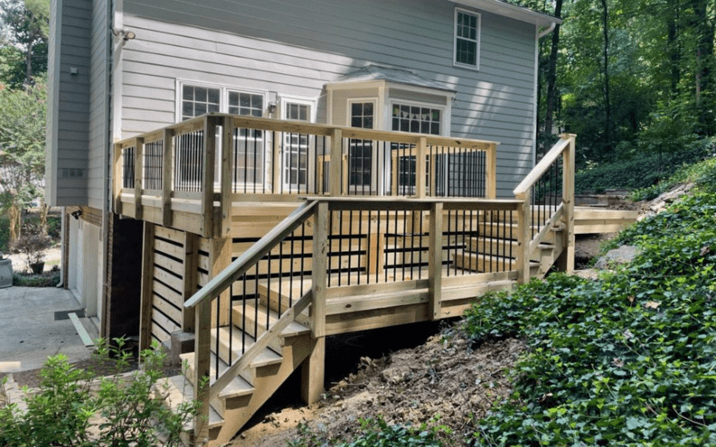hillside deck plans