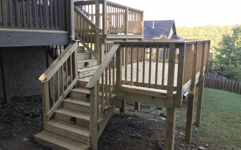 hillside deck plans
