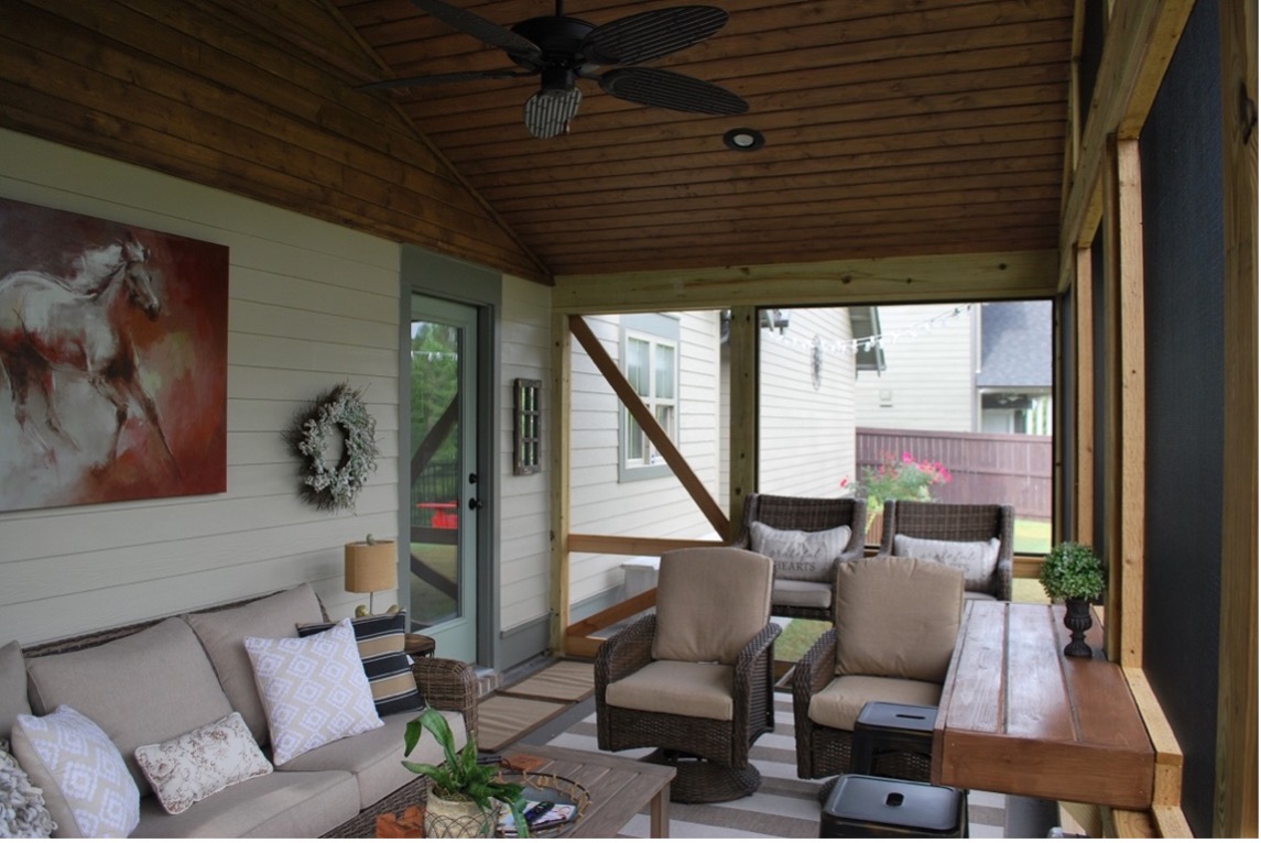 custom screened in decks