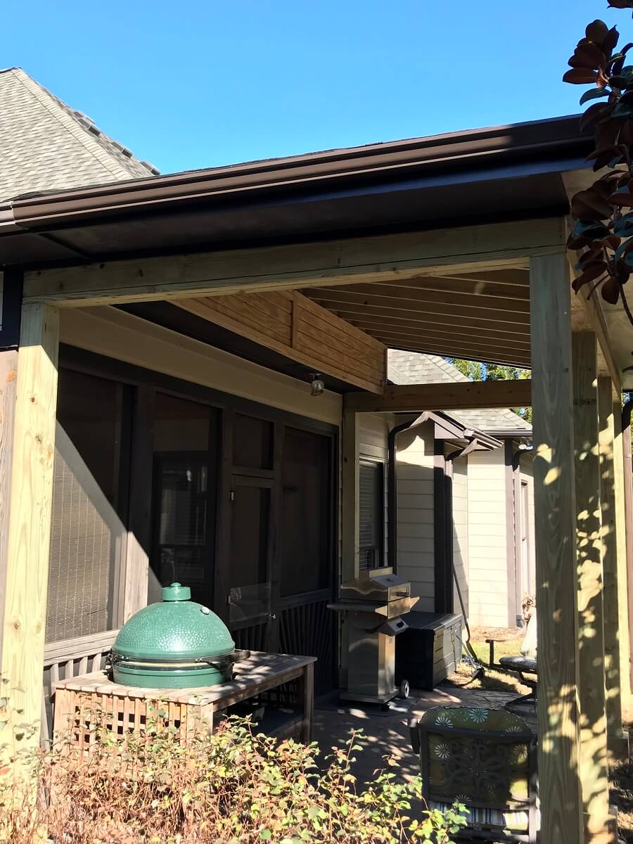 Covered porch for outdoor kitchen