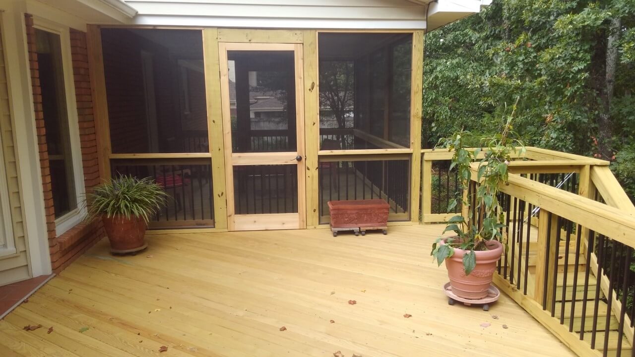 Screened porch and deck