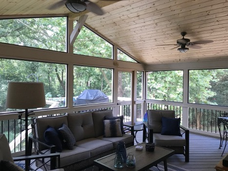 Which porch offers more protection from insects?