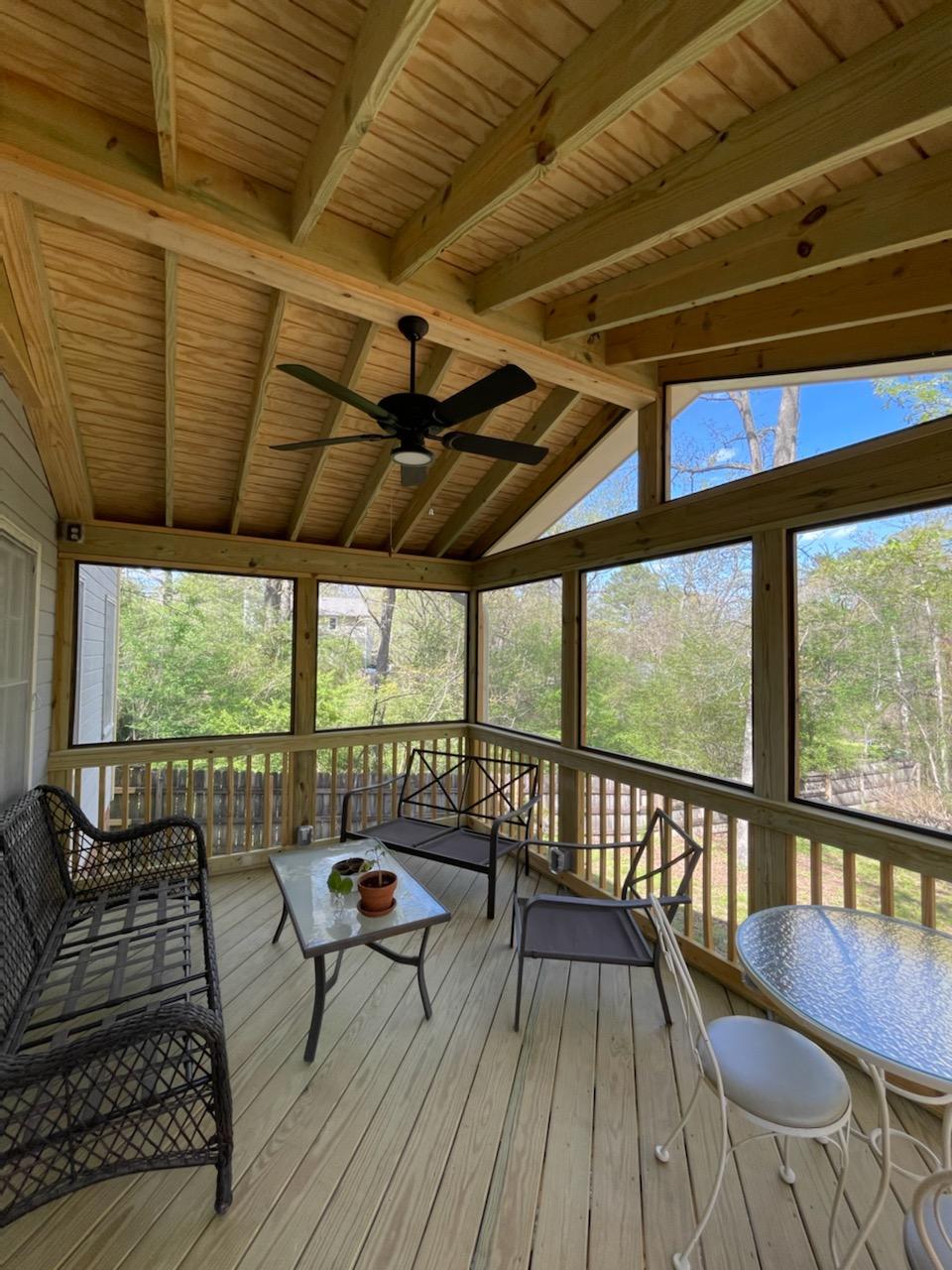 Exposed Rafter Screened Porch North Shelby County AL