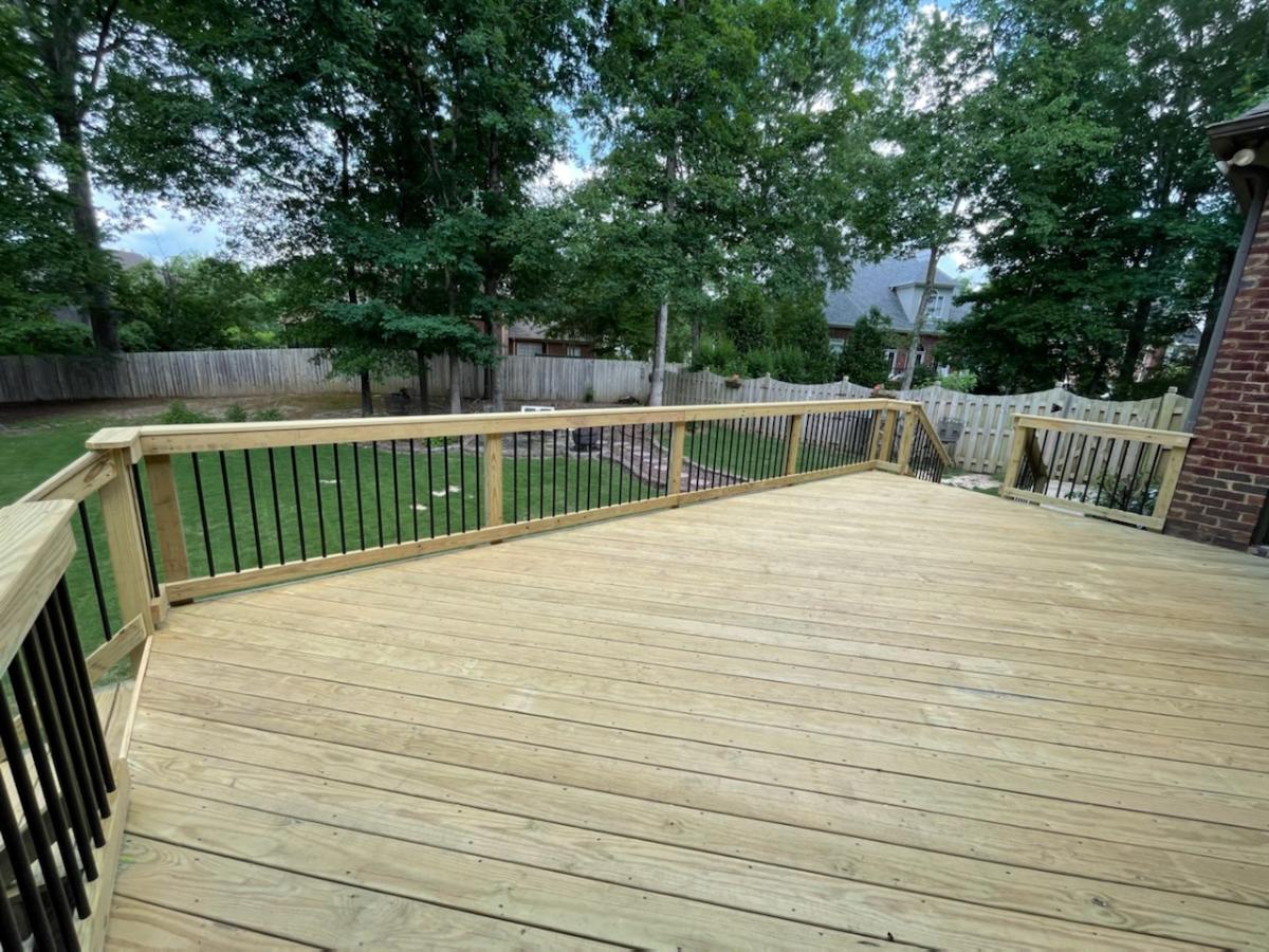 View of the wood on the deck floor