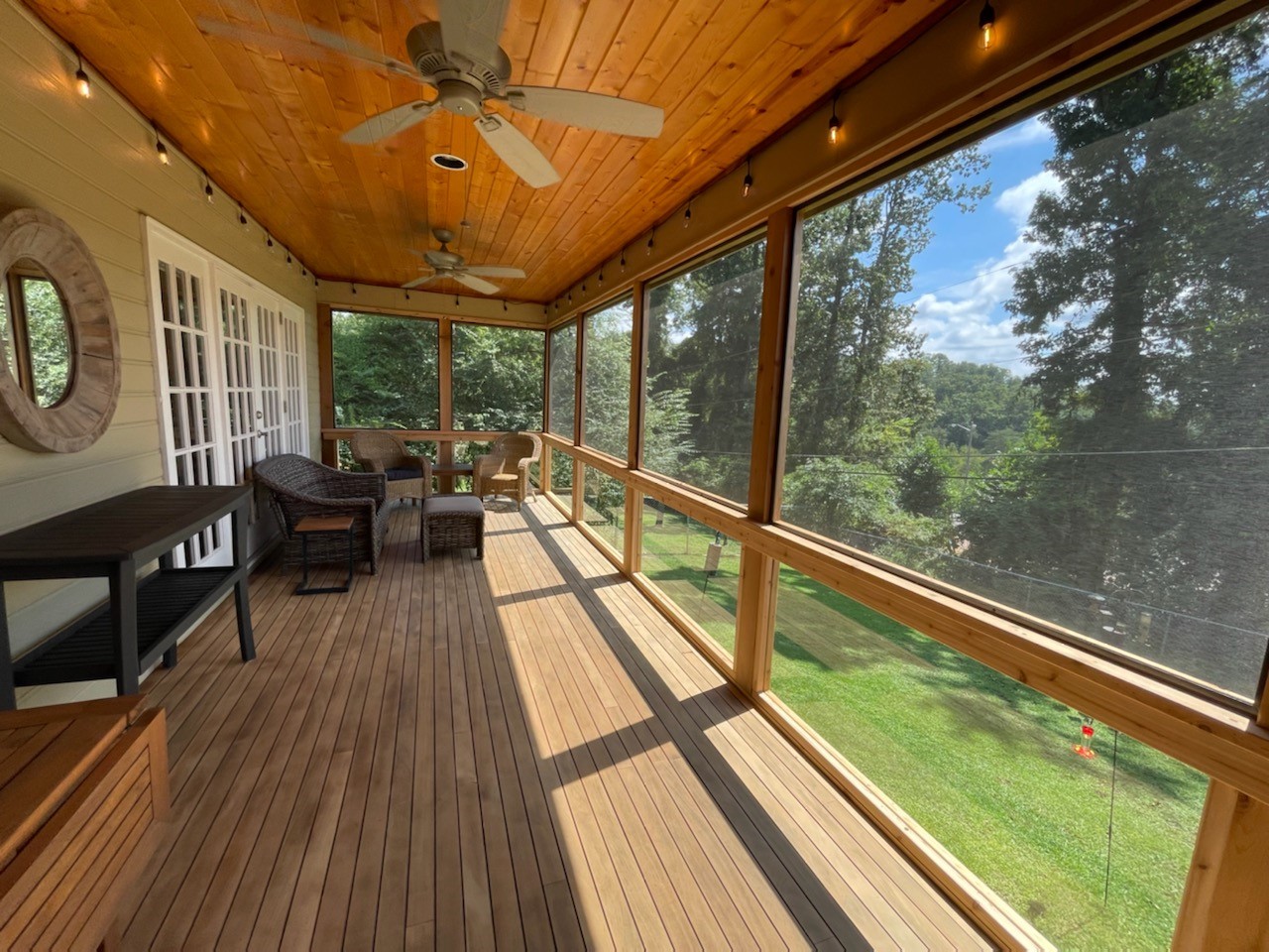 updates to existing screened porch