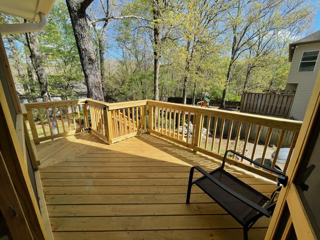 North Shelby County Custom Wooden Deck with Gate