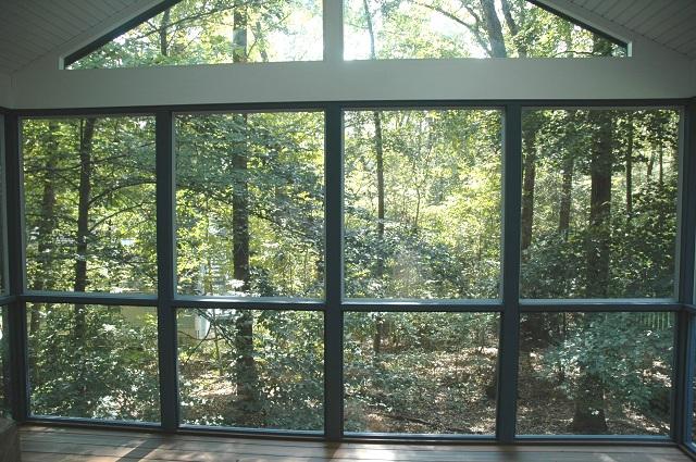 view from screened porch addition