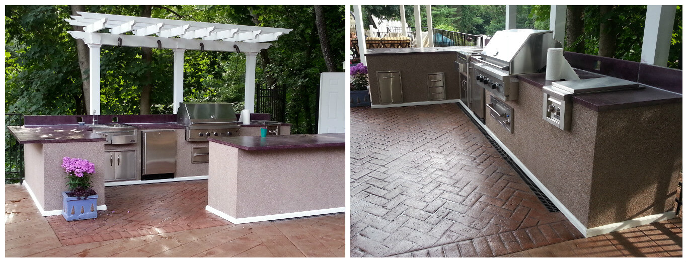 Outdoor Kitchen under a Pergola