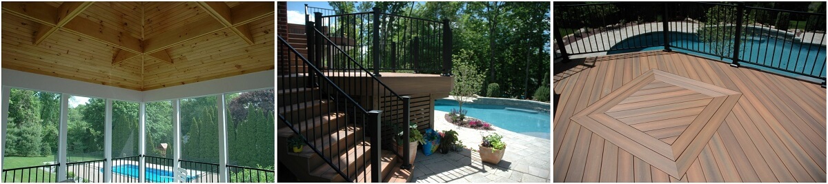Poolside screened porch and deck