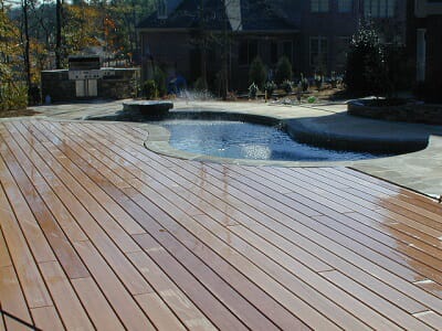 Deck Surrounding an In-Ground Pool