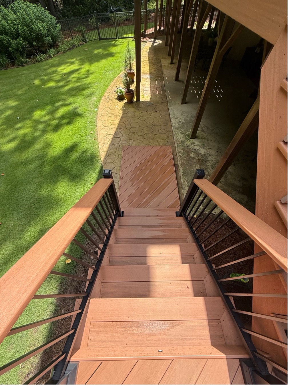 beautiful deck stairs