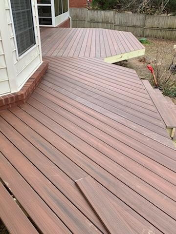 Wood deck flooring details